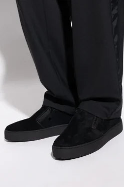 Giuseppe Zanotti CZARNY Zamszowe buty sportowe