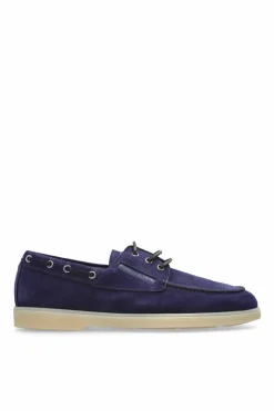 Giuseppe Zanotti GRANATOWY Skórzane buty