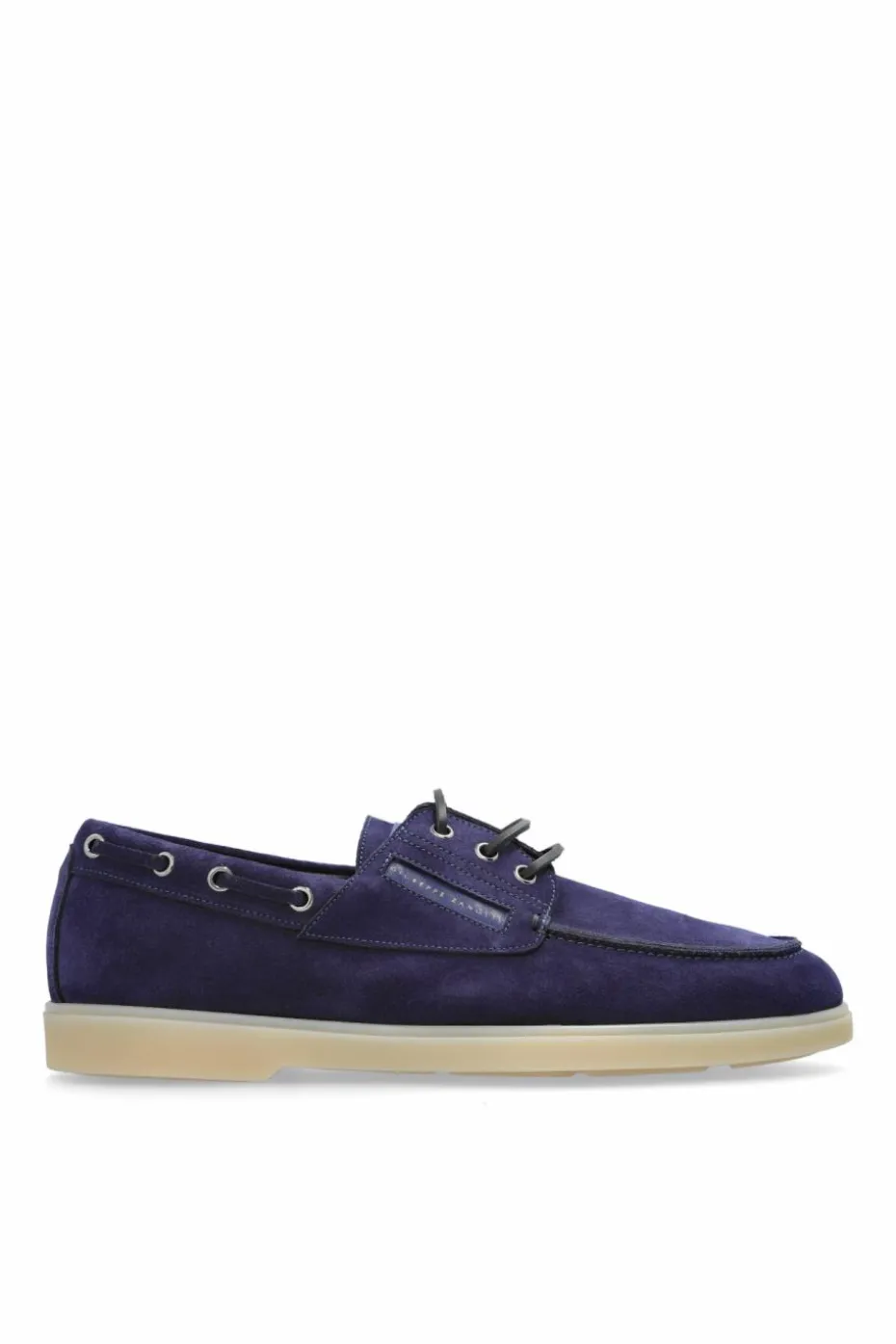 Giuseppe Zanotti GRANATOWY Skórzane buty