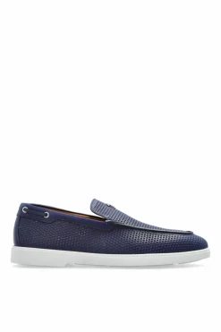 Giuseppe Zanotti GRANATOWY Buty `Berth` typu loafers`