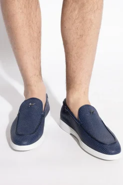Giuseppe Zanotti GRANATOWY Buty `Berth` typu loafers`