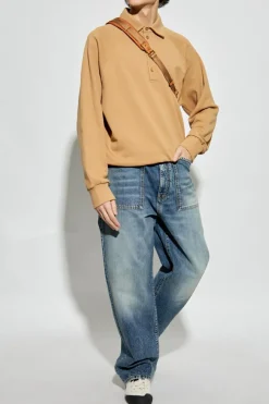 Givenchy beżowy Bluza polo z logo