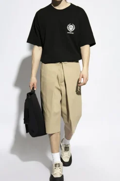 Givenchy beżowy Szorty z zakładkami