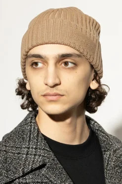 Givenchy beżowy Wełniana czapka z logo