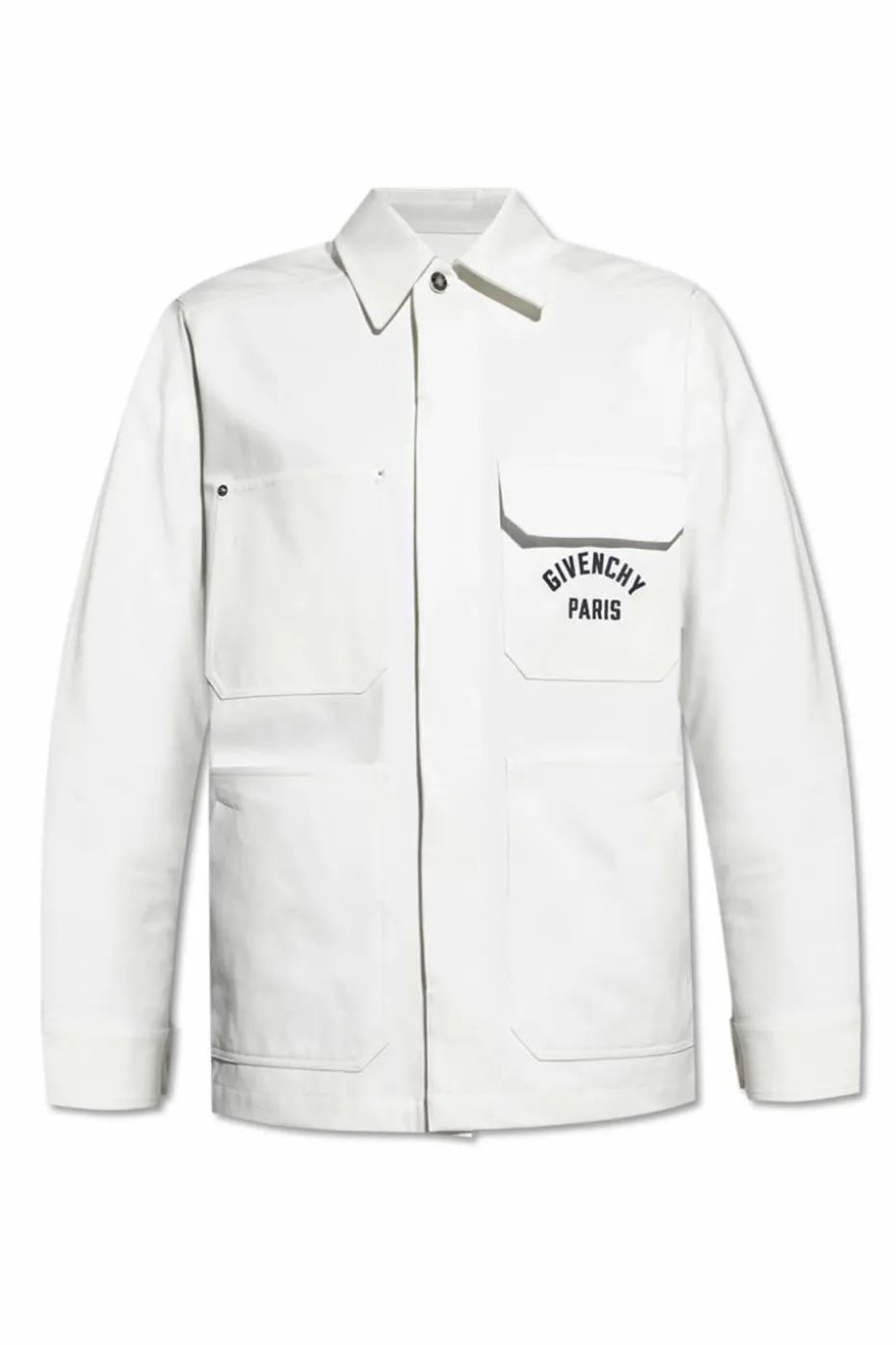 Givenchy BIAŁY Kurtka koszulowa z logo
