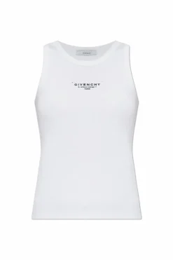 Givenchy BIAŁY Top z nadrukowanym logo