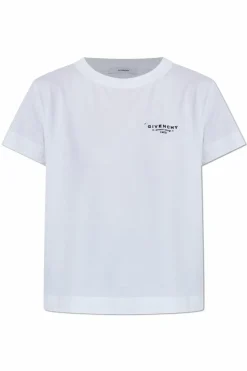Givenchy BIAŁY T-shirt z nadrukowanym logo