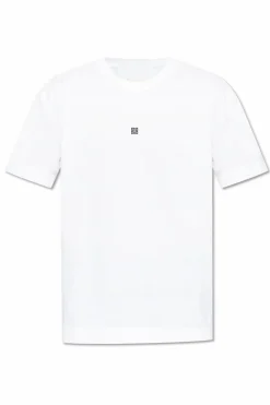 Givenchy BIAŁY T-shirt z wyszytym logo