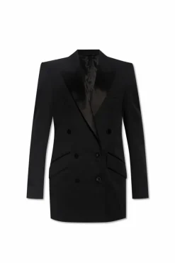 Givenchy CZARNY Dwurzędowa marynarka