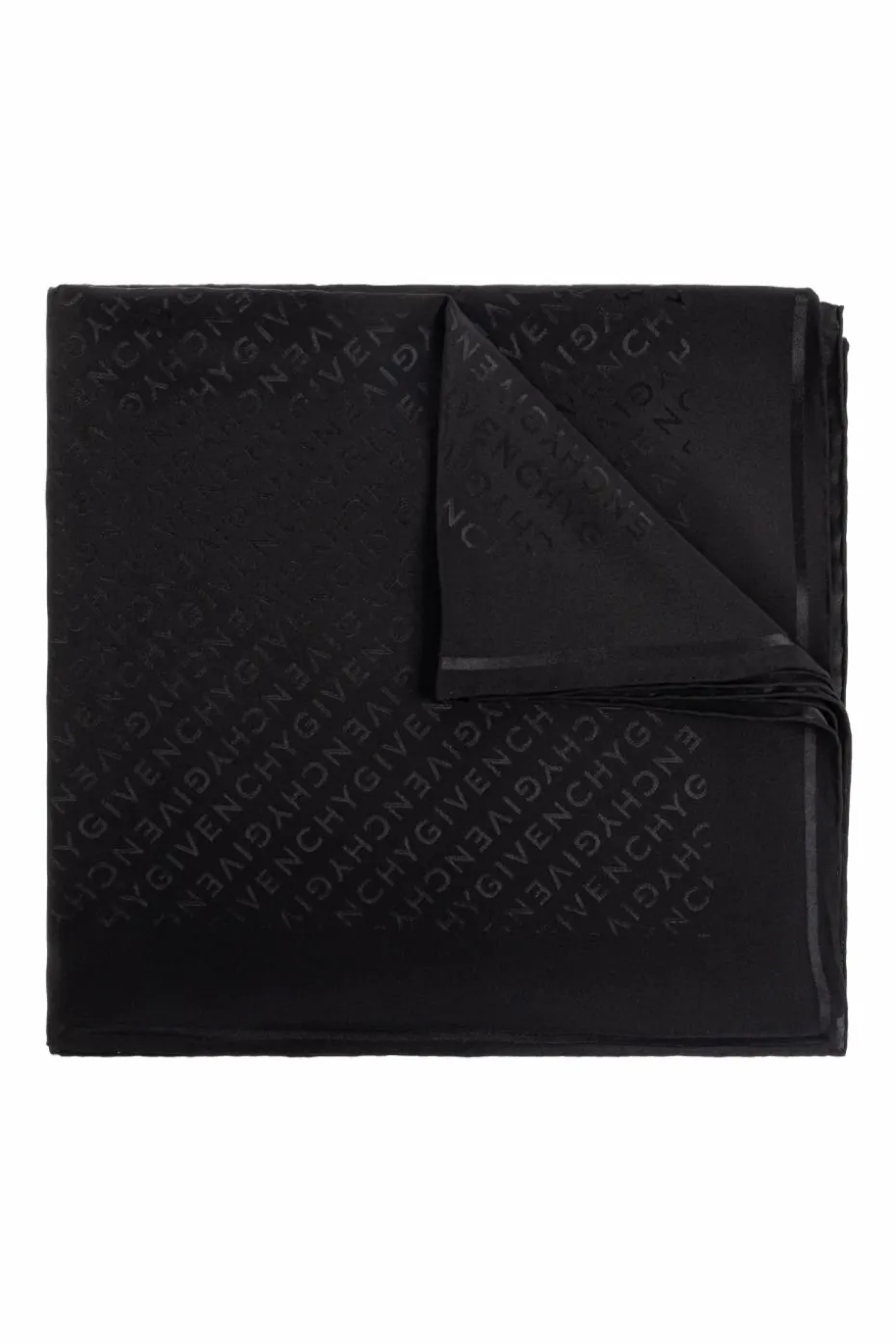 Givenchy CZARNY Jedwab szal