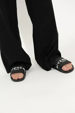 Givenchy CZARNY Klapki z logo