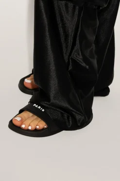 Givenchy CZARNY Klapki z logo