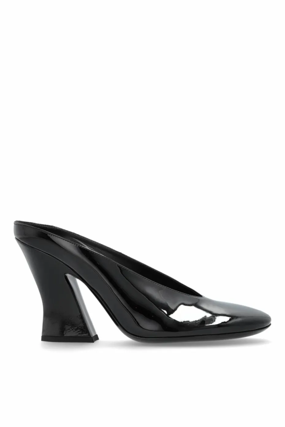 Givenchy CZARNY Lakierowane klapki na obcasie