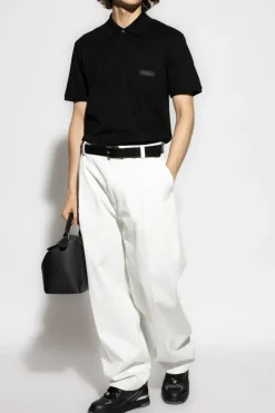 Givenchy CZARNY Polo z kieszenią