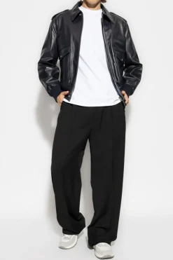 Givenchy CZARNY Skórzana kurtka
