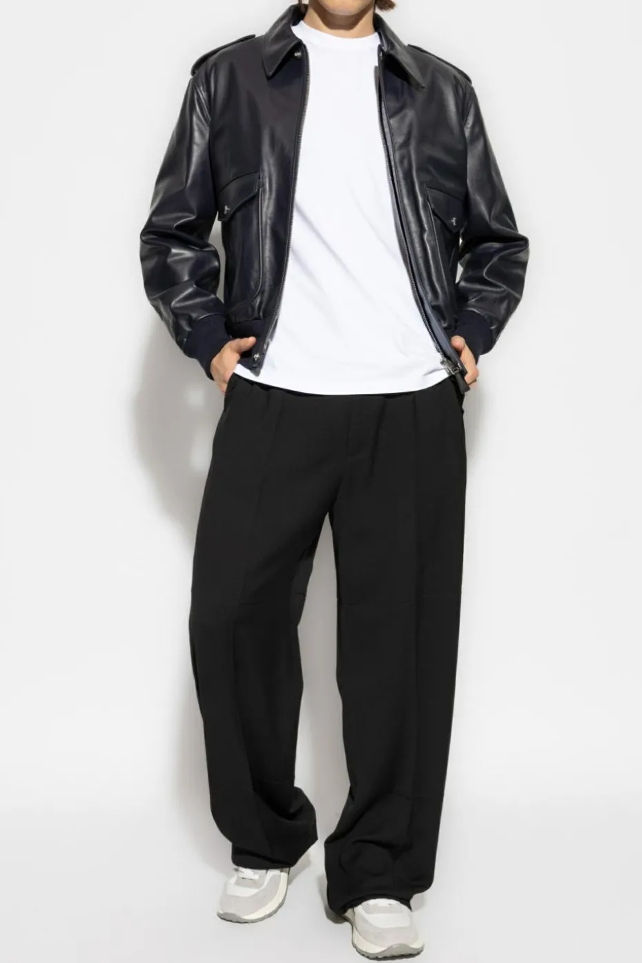 Givenchy CZARNY Skórzana kurtka