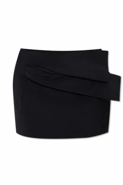 Givenchy CZARNY Spódnica z drapowaniem