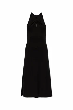 Givenchy CZARNY Sukienka z koronkowym wykończeniem
