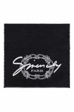 Givenchy CZARNY Szal z logo