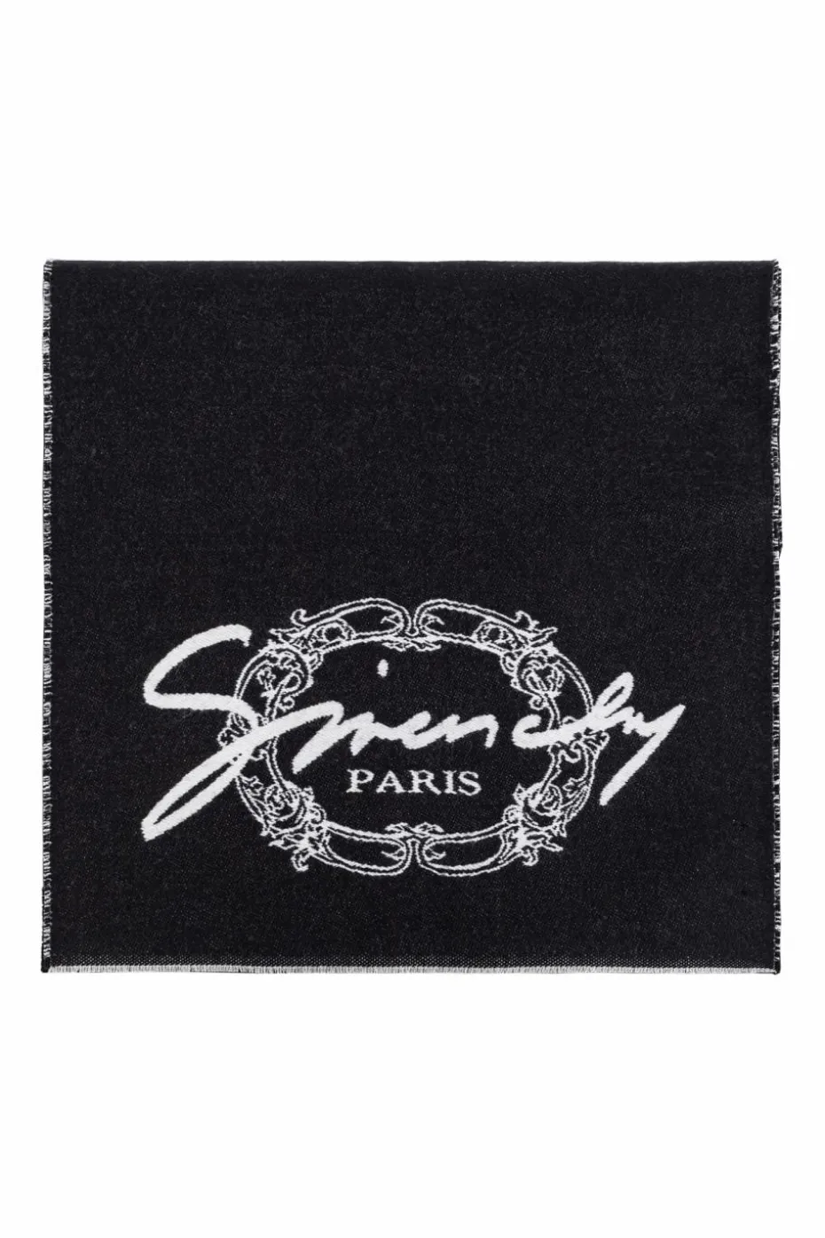 Givenchy CZARNY Szal z logo