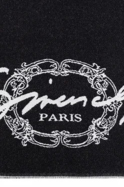 Givenchy CZARNY Szal z logo