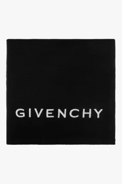 Givenchy CZARNY Szal z logo