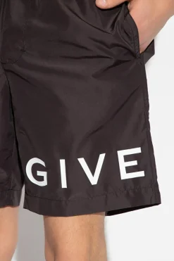 Givenchy CZARNY Szorty kąpielowe