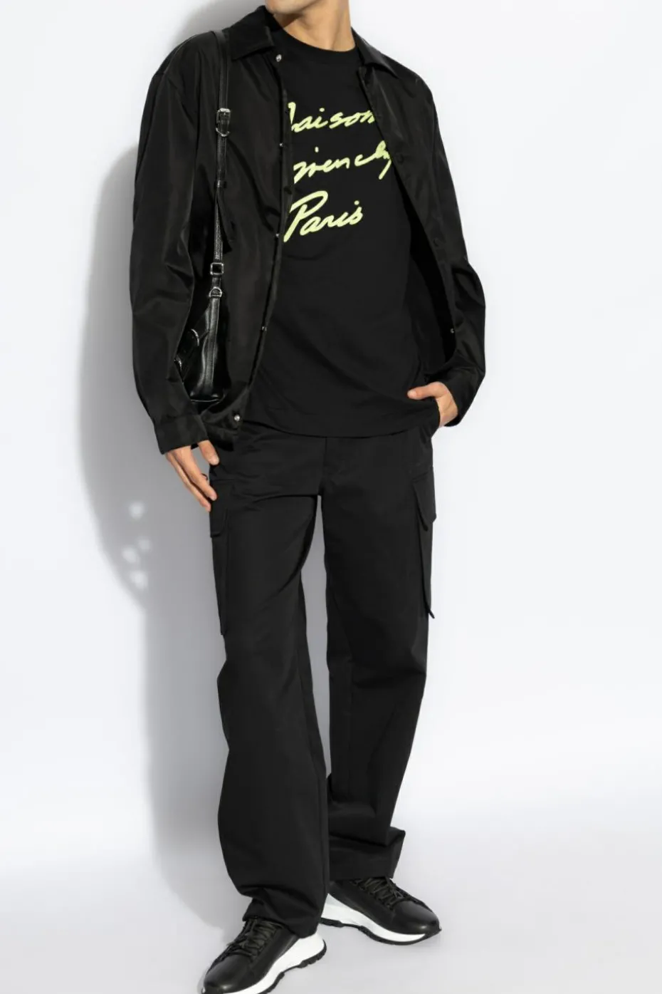 Givenchy CZARNY T-shirt z okrągłym dekoltem