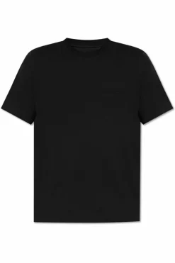 Givenchy CZARNY T-shirt z wypukłym logo