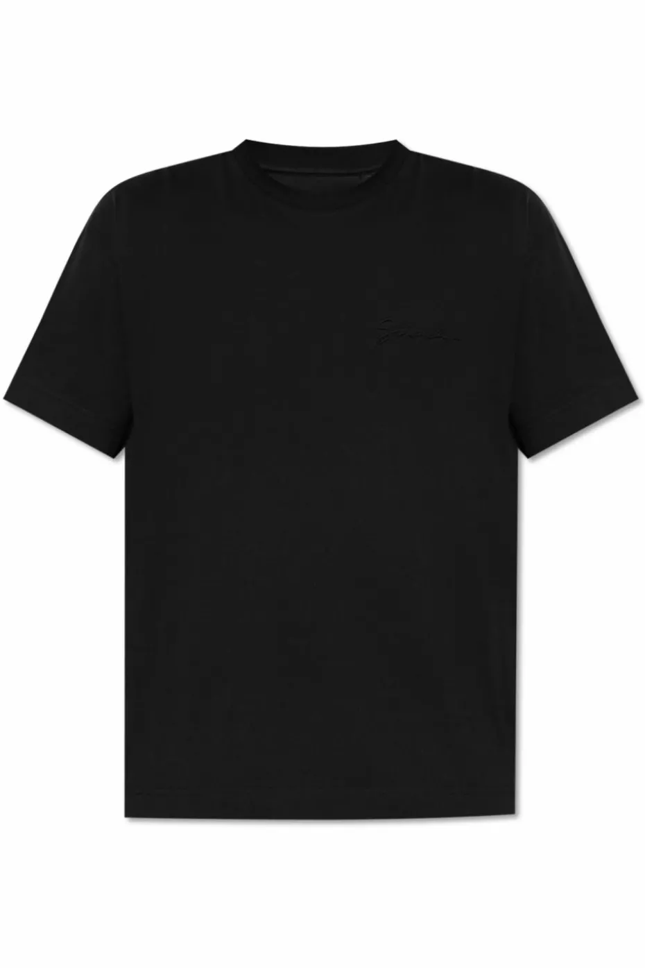 Givenchy CZARNY T-shirt z wypukłym logo