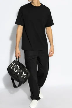 Givenchy CZARNY T-shirt z wypukłym logo
