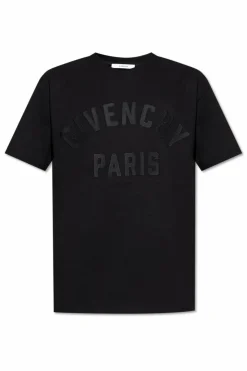 Givenchy CZARNY T-shirt z logo