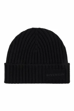 Givenchy CZARNY Wełniana czapka z logo