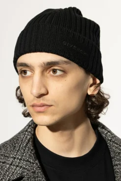 Givenchy CZARNY Wełniana czapka z logo