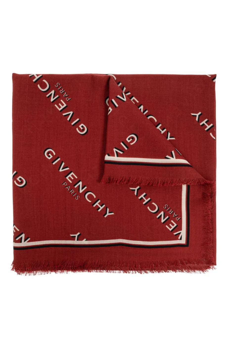 Givenchy CZERWONY Chusta z monogramem