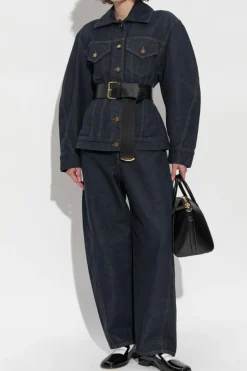 Givenchy GRANATOWY Jeansy typu `balloon`