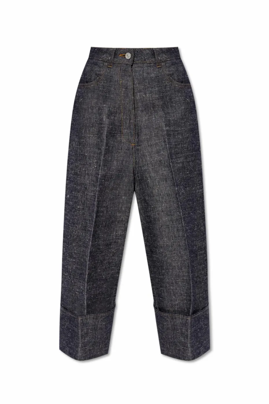 Givenchy GRANATOWY Jeansy z monogramem