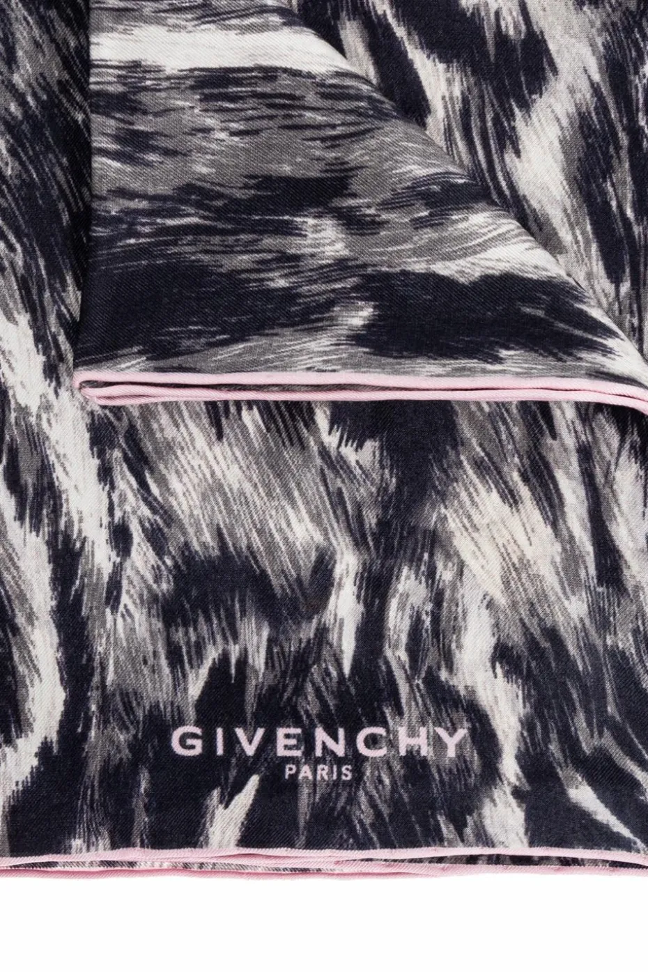 Givenchy GRANATOWY Jedwabny chusta