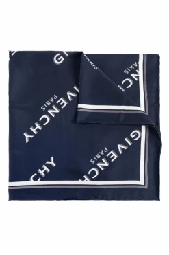 Givenchy GRANATOWY Jedwabna chusta