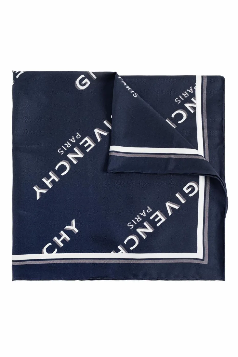 Givenchy GRANATOWY Jedwabna chusta