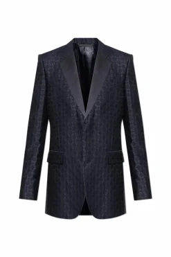 Givenchy GRANATOWY Marynarka z logo