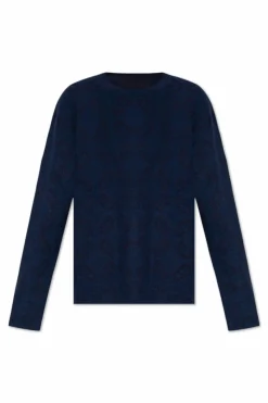 Givenchy GRANATOWY Sweter z logo