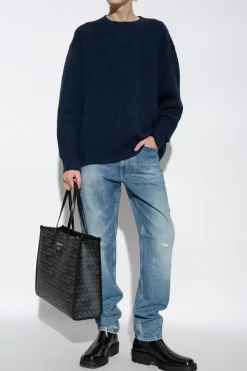 Givenchy GRANATOWY Sweter z logo