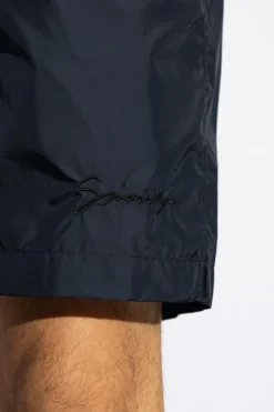Givenchy GRANATOWY Szorty kąpielowe z logo