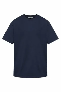 Givenchy GRANATOWY T-shirt z nadrukowanym logo