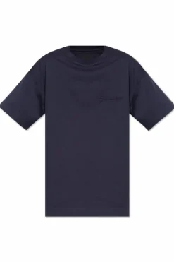 Givenchy GRANATOWY T-shirt z logo