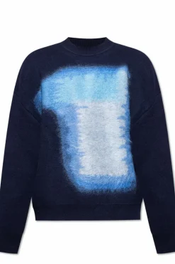 Givenchy GRANATOWY Wełniany sweter