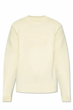 Givenchy kremowy Wełniany sweter