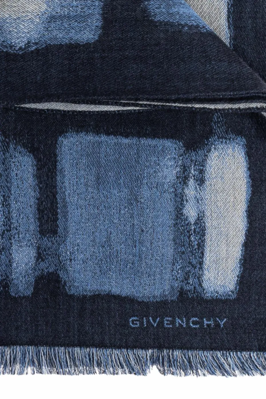 Givenchy NIEBIESKI Szal z logo