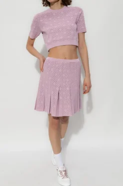 Givenchy RÓŻOWY Plisowana spódnica
